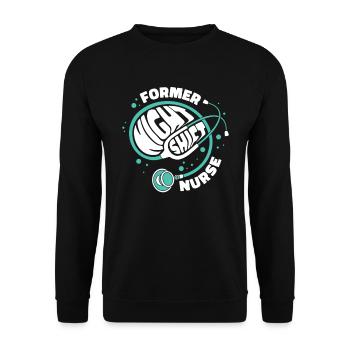 nurse stethoscope - Unisex Sweatshirt - black - Front - Alina (178cm) & Michal (187cm)