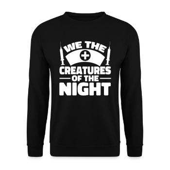 Nurse Cornet - Unisex Sweatshirt - black - Front - Alina (178cm) & Michal (187cm)