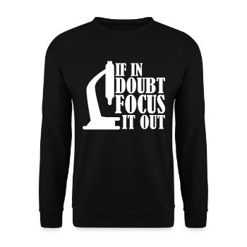 Biology Biologist Microscope - Unisex Sweatshirt - black - Front - Alina (178cm) & Michal (187cm)