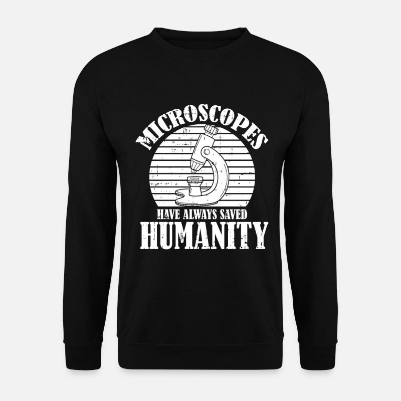 Biology Biologist Microscope - Unisex Sweatshirt - black
