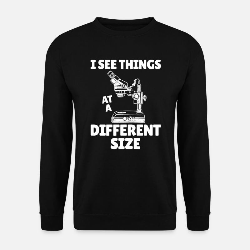 Biology Biologist Microscope - Unisex Sweatshirt - black