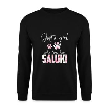 Saluki - Unisex Sweatshirt - black - Front - Alina (178cm) & Michal (187cm)