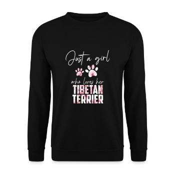 Terrier tibétain - Sweat-shirt Unisexe - noir - Devant - Alina (178cm) & Michal (187cm)