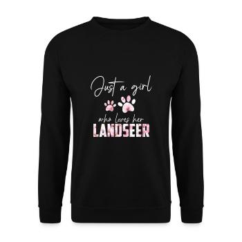 Landseer - Sweat-shirt Unisexe - noir - Devant - Alina (178cm) & Michal (187cm)