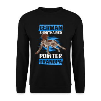 Cadeau de propriétaire de chien grand-père allemand à poil court - Sweat-shirt Unisexe - noir - Devant - Alina (178cm) & Michal (187cm)