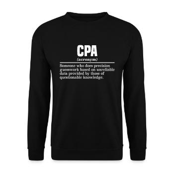 Préparation de la saison des impôts agréée à l’examen de comptabilité CPA - Sweat-shirt Unisexe - noir - Devant - Alina (178cm) & Michal (187cm)