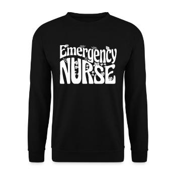Emergency Nurse - Unisex Sweatshirt - black - Front - Alina (178cm) & Michal (187cm)