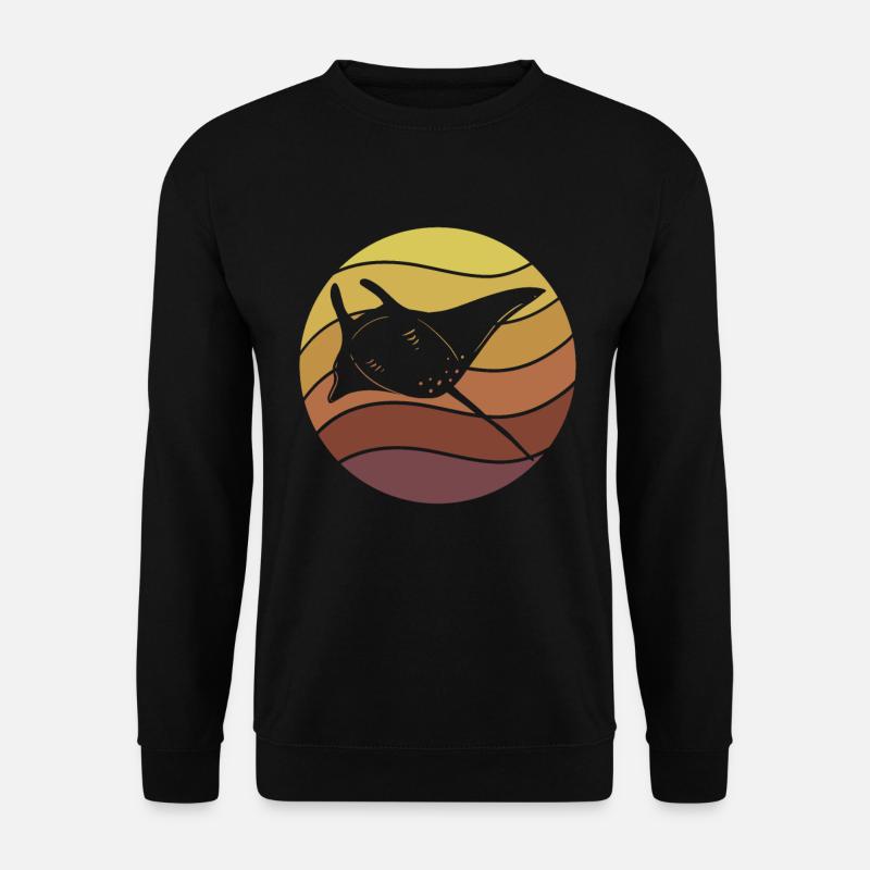 Stachelrochen Mantarochen Ozean - Unisex Pullover - Schwarz
