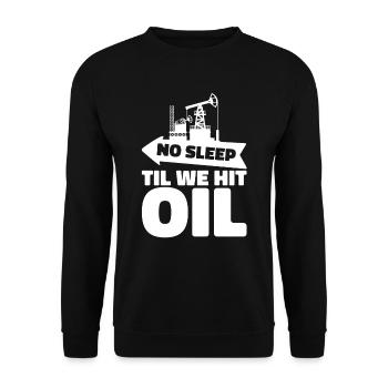 Oilfield oil rig facility - Unisex Sweatshirt - black - Front - Alina (178cm) & Michal (187cm)
