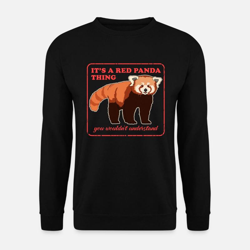 Roter Panda | Rote Pandas Red Panda Geschenk - Unisex Pullover - Schwarz