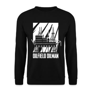 Oil Field Oil Rig Oil Traders - Unisex Sweatshirt - black - Front - Alina (178cm) & Michal (187cm)