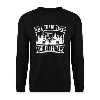 Arbres des plates-formes pétrolières des champs pétrolifères - Sweat-shirt Unisexe - noir - Devant - Alina (178cm) & Michal (187cm)