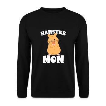 Hamster Mom - Unisex Sweatshirt - black - Front - Alina (178cm) & Michal (187cm)