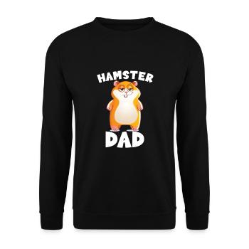 Hamster Dad - Unisex Sweatshirt - black - Front - Alina (178cm) & Michal (187cm)