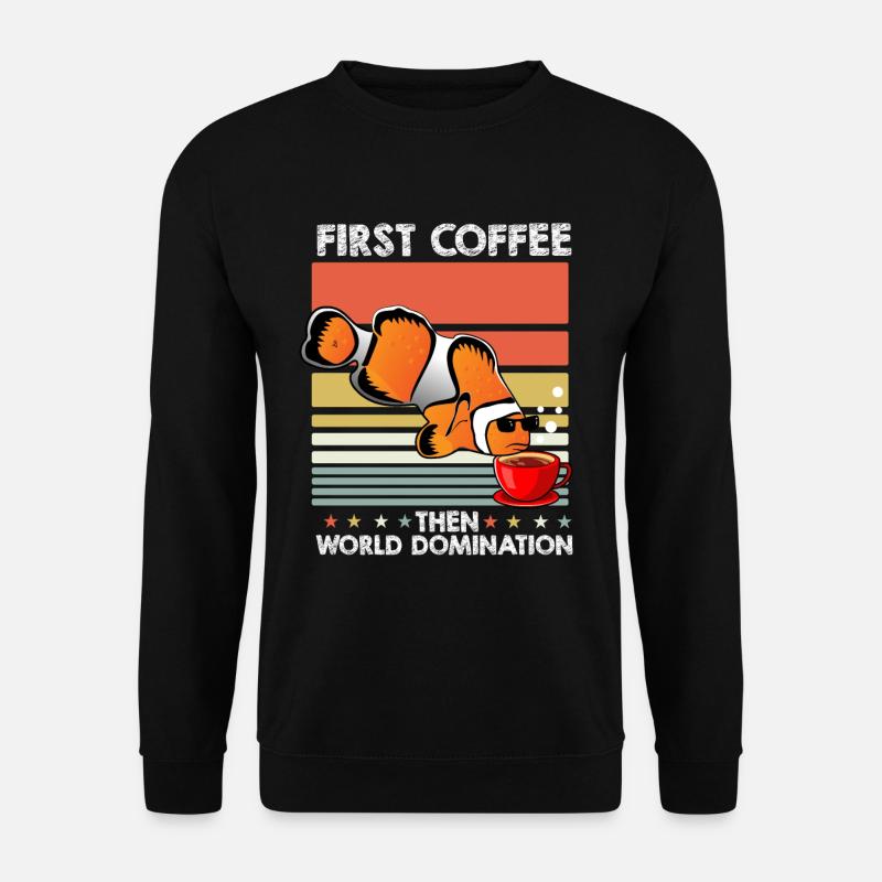 Clownfisch Sonnenbrille Kaffee - Unisex Pullover - Schwarz