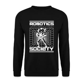 Robotik Ai Roboter - Unisex Pullover - Schwarz - Vorne - Alina (178cm) & Michal (187cm)