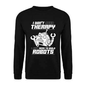 Robotique Ai Robot Drôle - Sweat-shirt Unisexe - noir - Devant - Alina (178cm) & Michal (187cm)