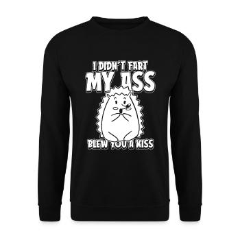 Hérisson drôle je n’ai pas pété mes fesses t’a soufflé un baiser - Sweat-shirt Unisexe - noir - Devant - Alina (178cm) & Michal (187cm)