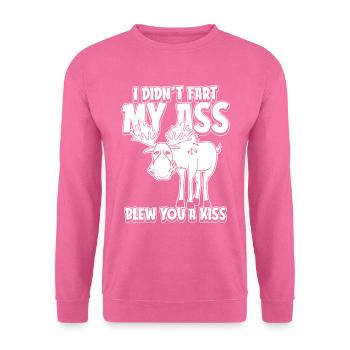 Orignal drôle Je n’ai pas pété mes fesses t’a soufflé un baiser - Sweat-shirt Unisexe - rose - Devant