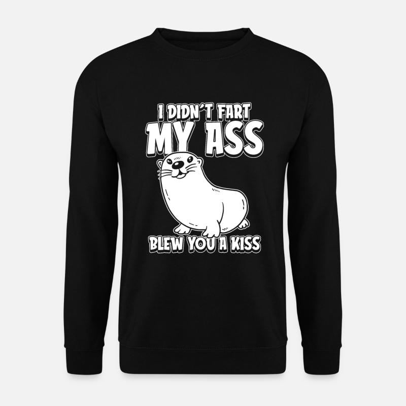 Otter Witzig - Unisex Pullover - Schwarz