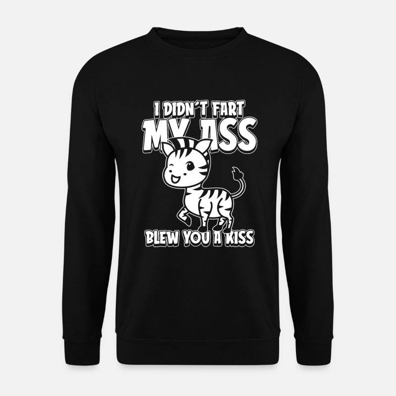 Zebra Witzig - Unisex Pullover - Schwarz