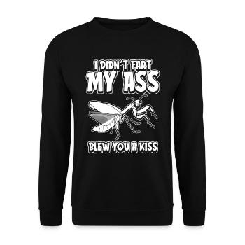 Mantis Gottesanbeterin Lustig - Unisex Pullover - Schwarz - Vorne - Alina (178cm) & Michal (187cm)