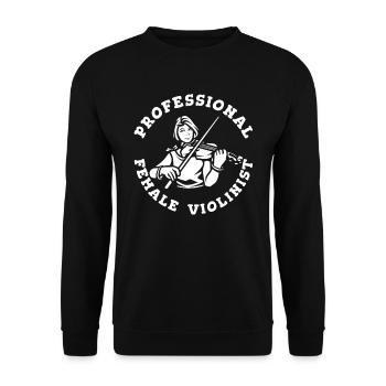 Violon Violon Drôle - Sweat-shirt Unisexe - noir - Devant - Alina (178cm) & Michal (187cm)