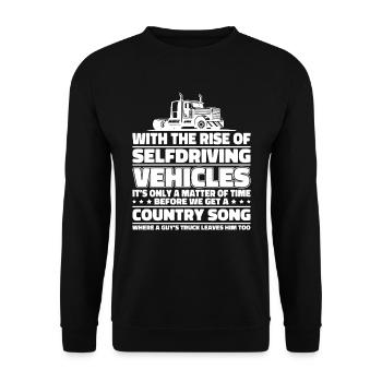 Truck Driver Trucker Truck Driver Funny - Unisex Sweatshirt - black - Front - Alina (178cm) & Michal (187cm)