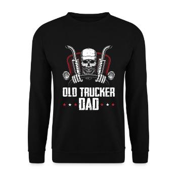 Truck driver Trucker Truck driver Dad - Unisex Sweatshirt - black - Front - Alina (178cm) & Michal (187cm)