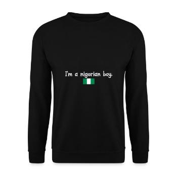 Je suis un garçon nigérian - Sweat-shirt Unisexe - noir - Devant - Alina (178cm) & Michal (187cm)