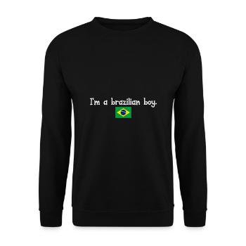 I'm a brazilian boy - Unisex Sweatshirt - black - Front - Alina (178cm) & Michal (187cm)