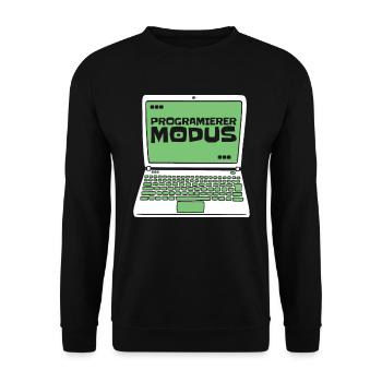 Développeur Coder Programmeur Ordinateur portable - Sweat-shirt Unisexe - noir - Devant - Alina (178cm) & Michal (187cm)