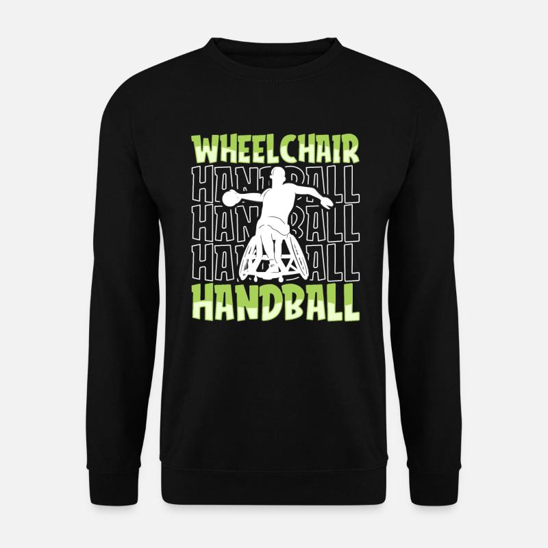 Handball Handballer Rollstuhl - Unisex Pullover - Schwarz