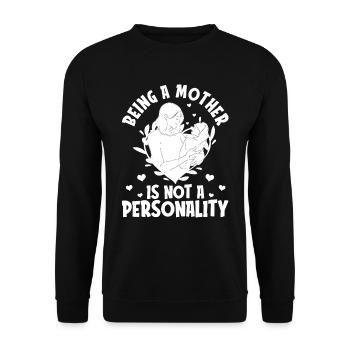 Maman Mère - Sweat-shirt Unisexe - noir - Devant - Alina (178cm) & Michal (187cm)