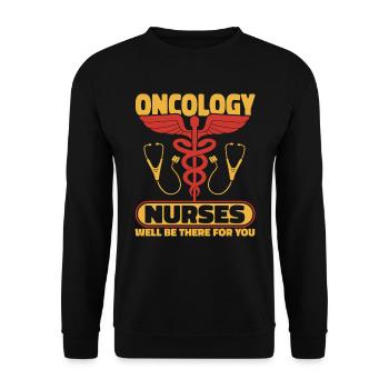 Nurse Stethoscope - Unisex Sweatshirt - black - Front - Alina (178cm) & Michal (187cm)