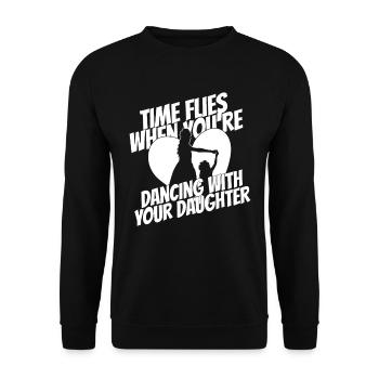 Mom Mutter Tochter Tanz Mutter - Unisex Pullover - Schwarz - Vorne - Alina (178cm) & Michal (187cm)