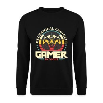Mechanical Engineer By Night Mechanic Engineer - Unisex Sweatshirt - black - Front - Alina (178cm) & Michal (187cm)