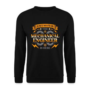 Mechanical Engineering Have No Fear The Engineers - Unisex Sweatshirt - black - Front - Alina (178cm) & Michal (187cm)