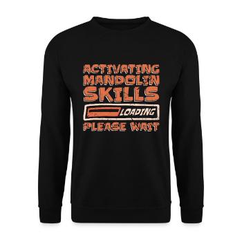 Mandolin Activating Mandolin Skills Music Club - Unisex Sweatshirt - black - Front - Alina (178cm) & Michal (187cm)