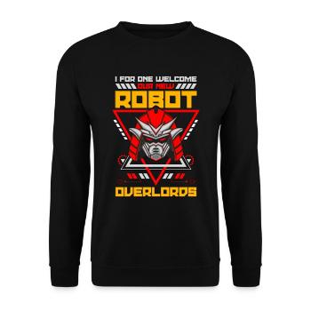 Robotics I For One Welcome Cyborg Robots Engineer - Unisex Sweatshirt - black - Front - Alina (178cm) & Michal (187cm)