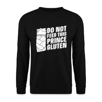 Glutenfrei Prinz - Unisex Pullover - Schwarz - Vorne - Alina (178cm) & Michal (187cm)