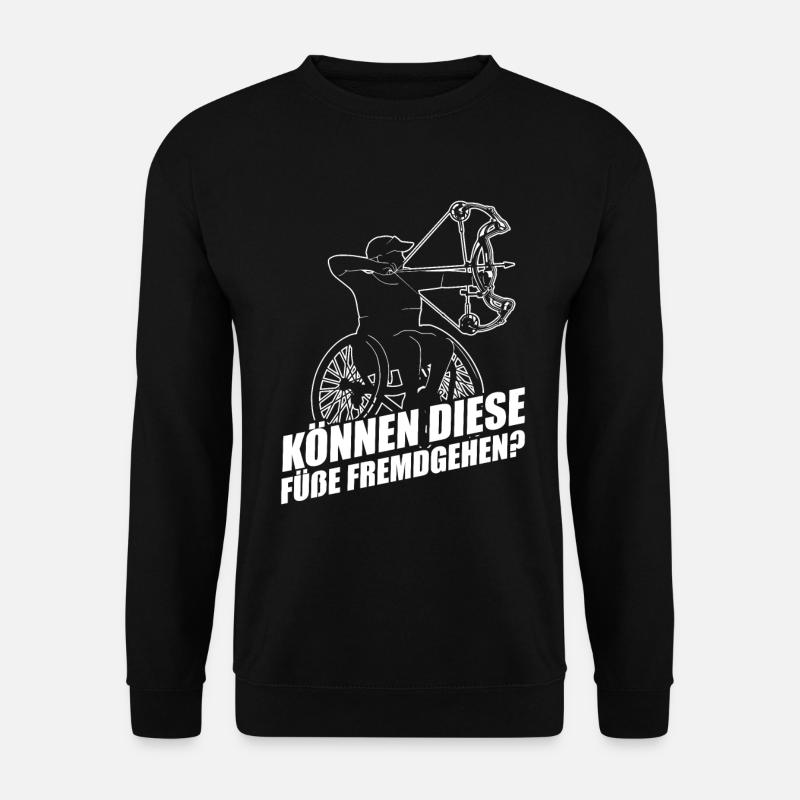 Rollstuhl Rollstuhlfahrer Lustig - Unisex Pullover - Schwarz