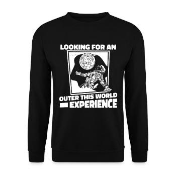 Space Space Astronaut Space Colonization - Unisex Sweatshirt - black - Front - Alina (178cm) & Michal (187cm)