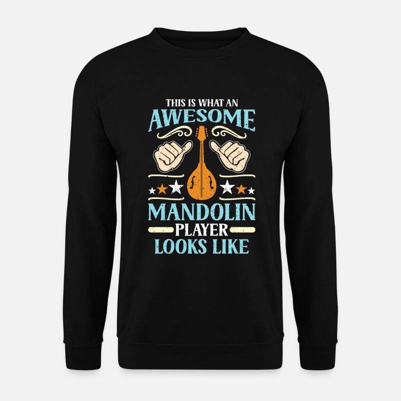 Mandolin This Is What An Awesome Bluegrass Music - Unisex Pullover - Schwarz