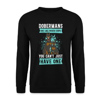 Doberman Dog Propriétaire Chien Cadeau - Sweat-shirt Unisexe - noir - Devant - Alina (178cm) & Michal (187cm)