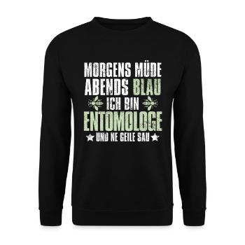 Entomologie Entomologe Insekt - Unisex Pullover - Schwarz - Vorne - Alina (178cm) & Michal (187cm)