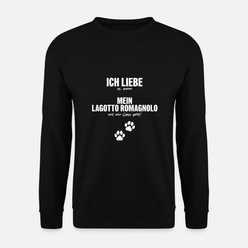 Ich liebe (es, wenn) mein Lagotto Romagnolo... - Unisex Pullover - Schwarz