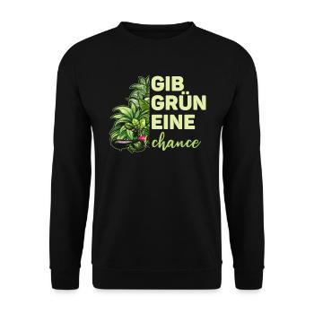 Hobbygärtner Garten Chance - Unisex Pullover - Schwarz - Vorne - Alina (178cm) & Michal (187cm)