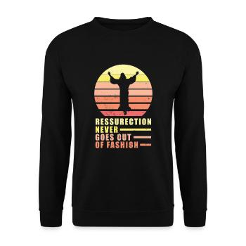 Christ Christianisme - Sweat-shirt Unisexe - noir - Devant - Alina (178cm) & Michal (187cm)