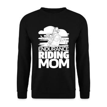Cheval Equestrian Mama Endurance Équitation - Sweat-shirt Unisexe - noir - Devant - Alina (178cm) & Michal (187cm)